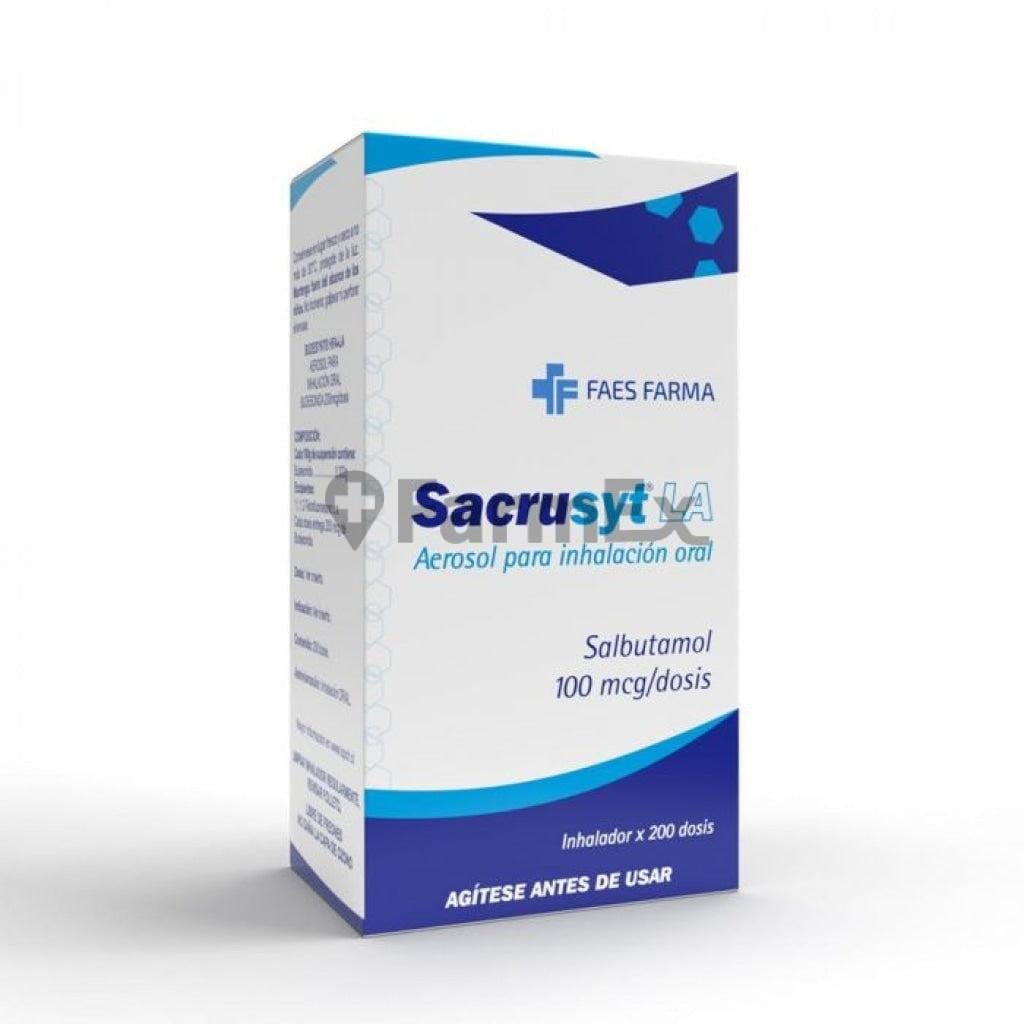 Sacrusyt Hfa Aerosol para Inhalación 100 mcg / dosis x 200 dosis susc-1 de 6 meses Farmex-Suscripciones-Persistente